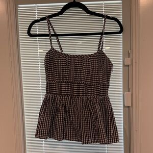 Solai Gingham Peplum